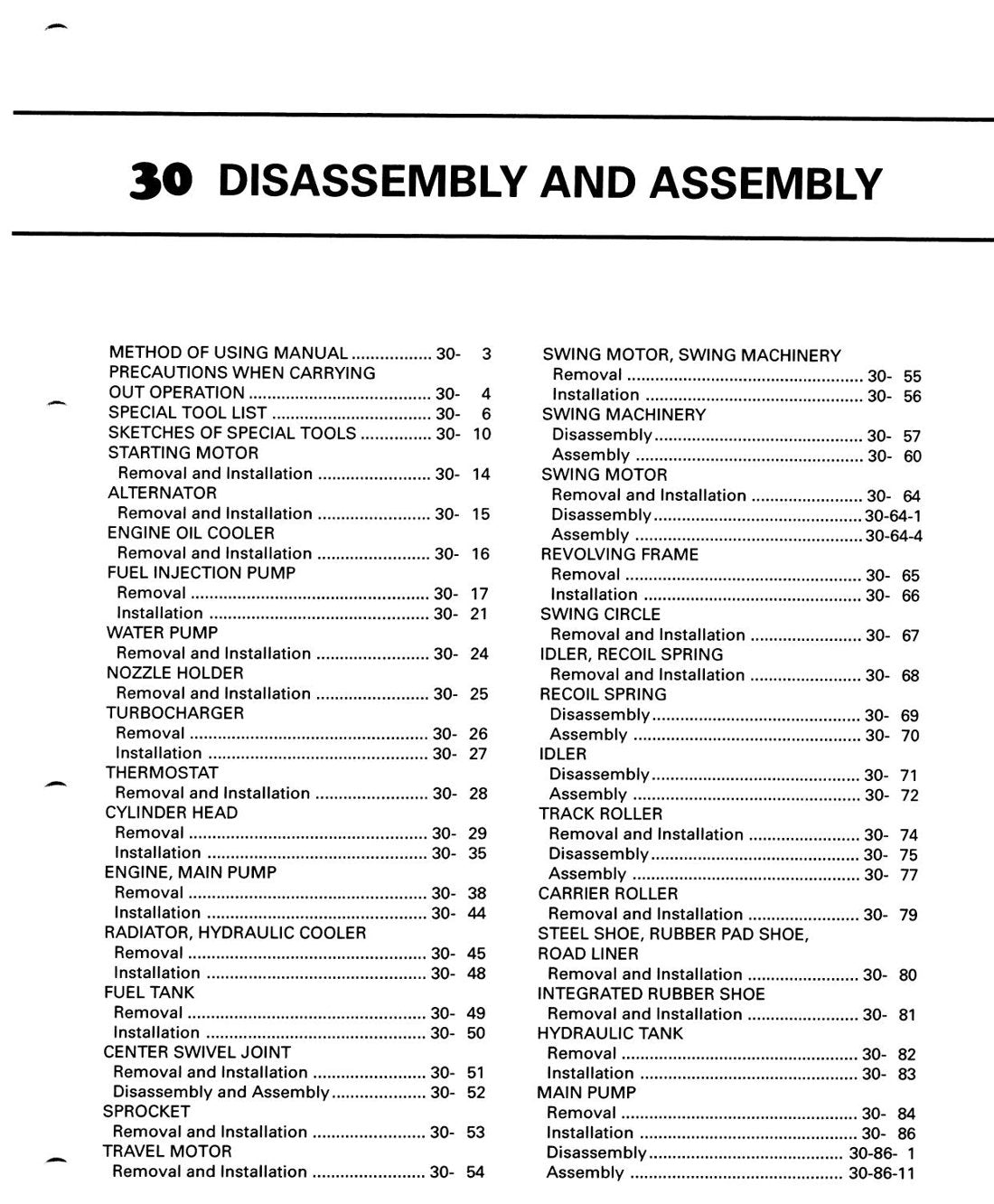 MANUAL DE SERVIÇO KOMATSU - PC128UU-1\\PC128US-1 - EXCAVADEIRA HIDRAULICO - página 3