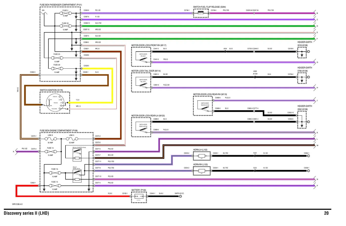 Diagramas Elétricos Land Rover Discovery II 2003 — página interna 2