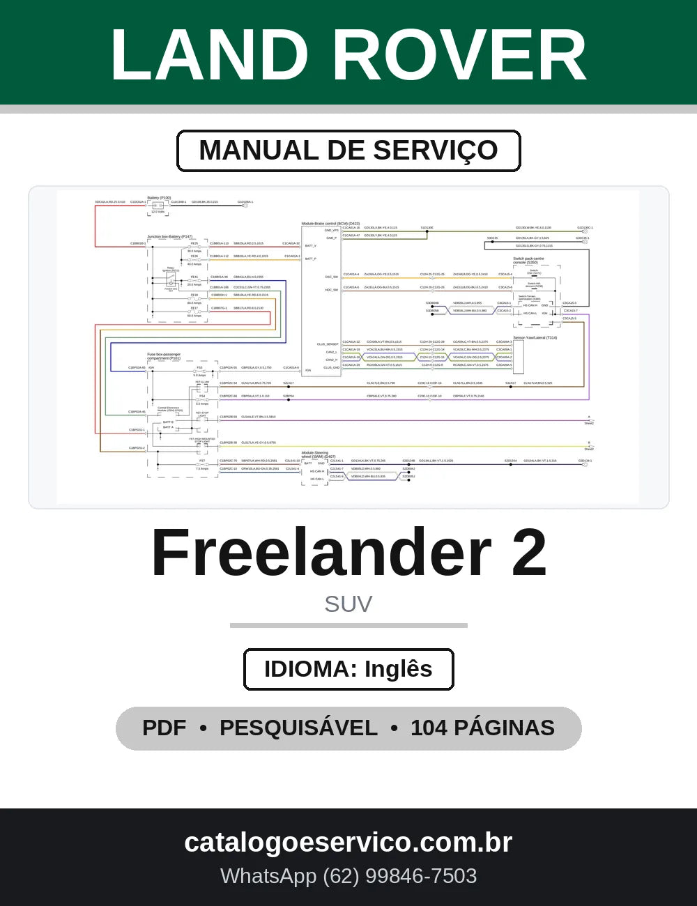 Diagramas Elétricos Land Rover Freelander 2 LR2 2009 — capa