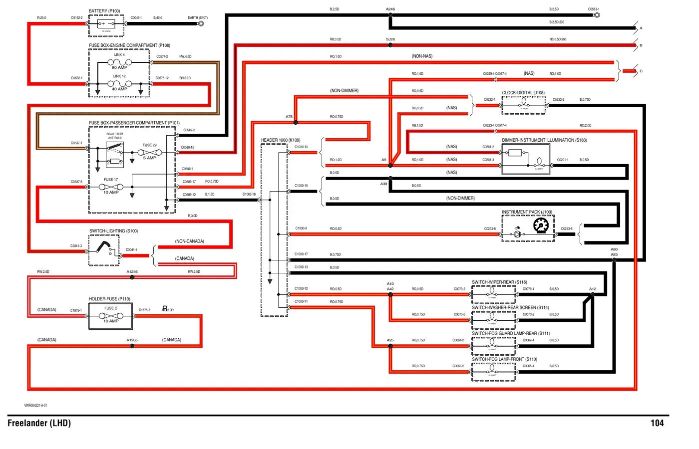 Diagramas Elétricos Land Rover Freelander 2004 KV6 Td4 — página interna 2