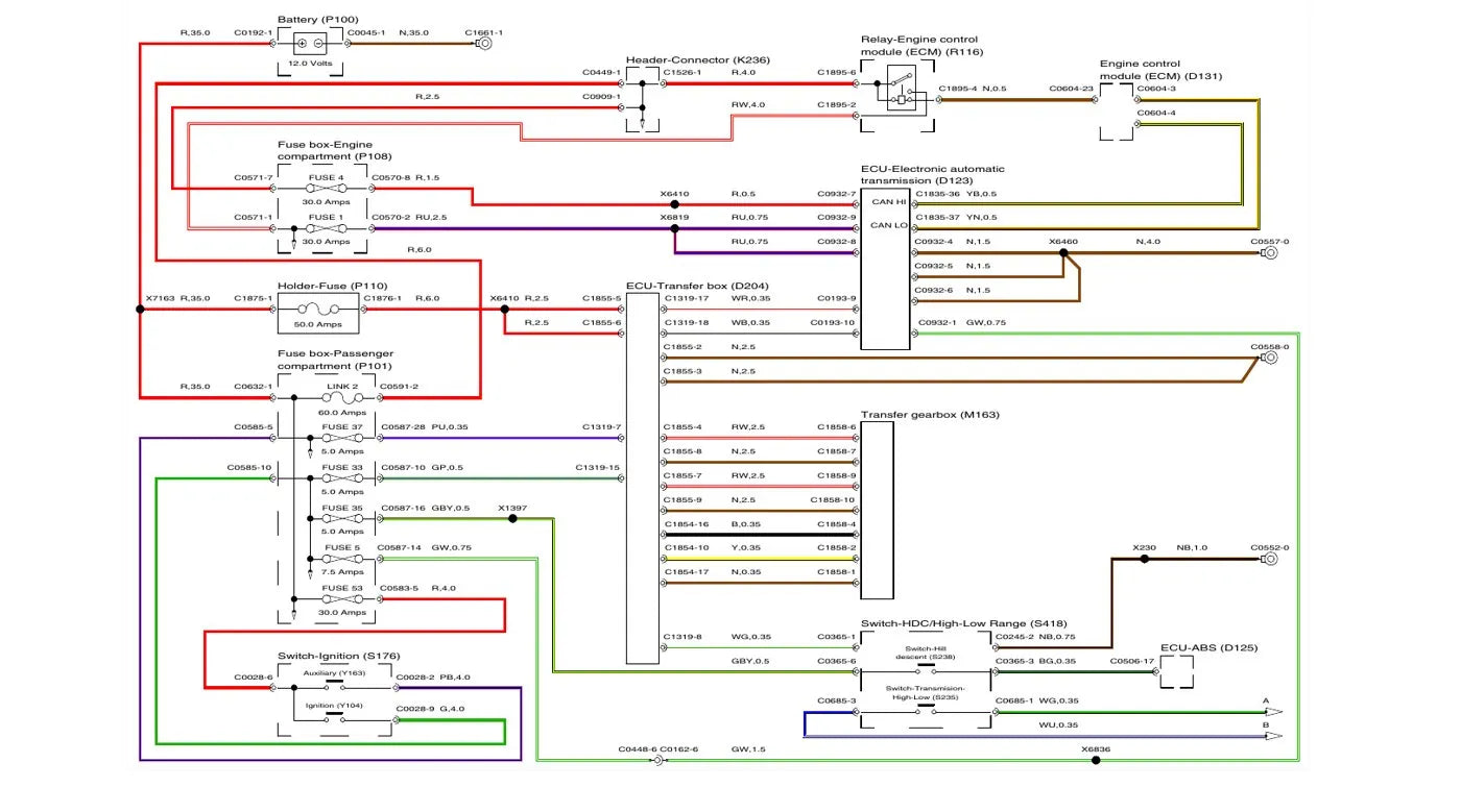 Diagrama Elétrico Land Rover Range Rover L322 — página interna 1