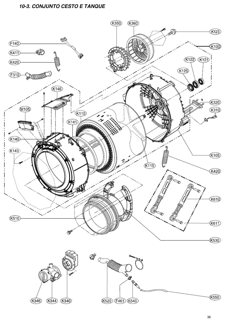 Manual de Serviço LG WD-14311RD e WD-12311RD — página interna 2