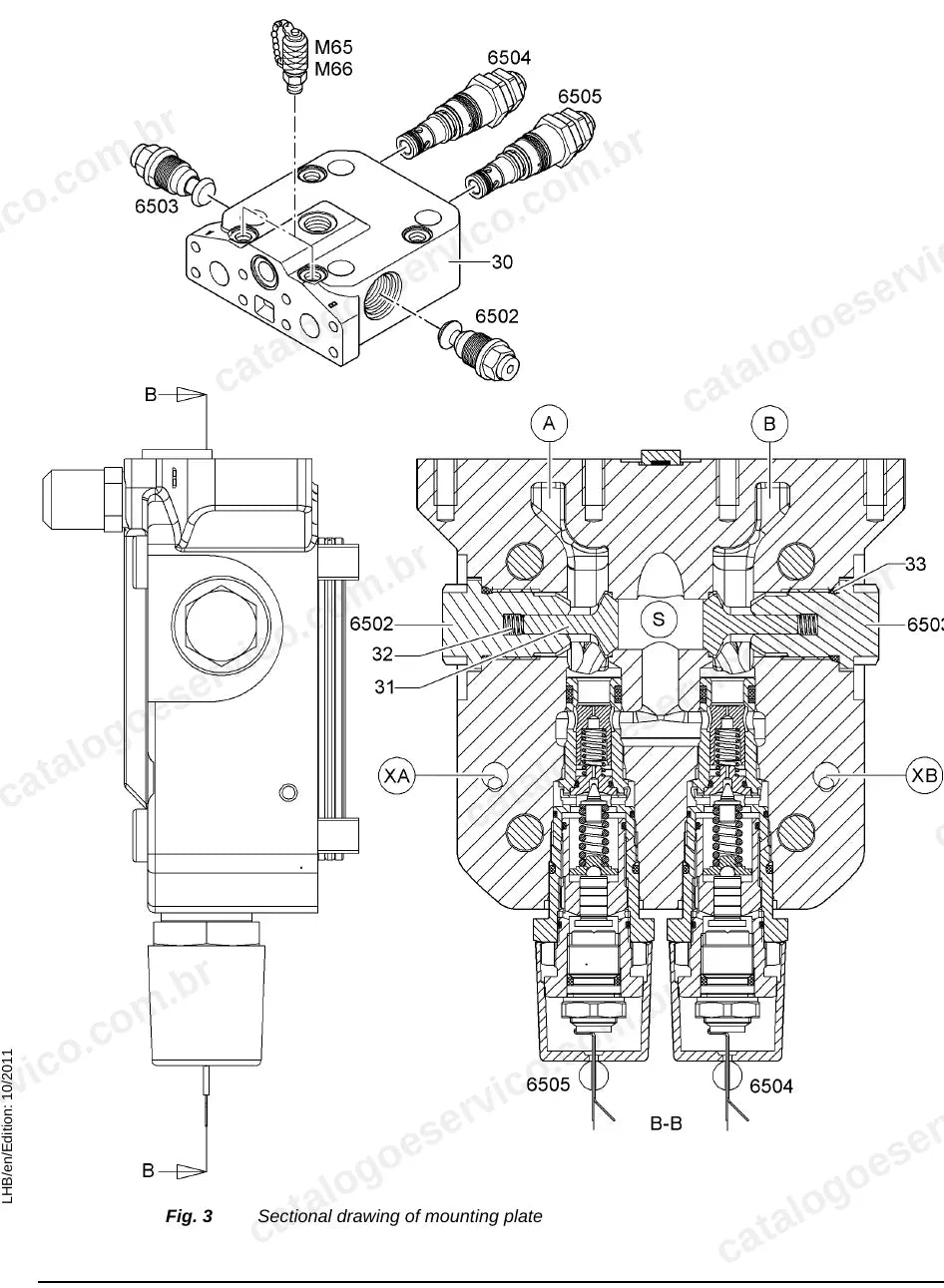 Corte da placa de montagem do motor de giro da A/R914 Compact