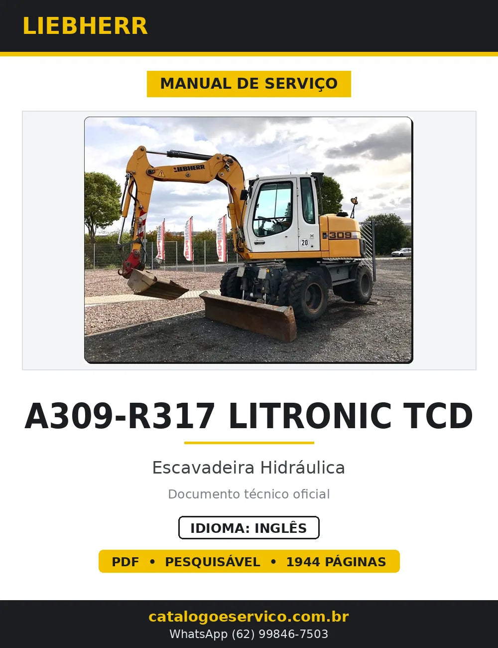 Manual de Serviço Liebherr A309-R317 Litronic TCD Escavadeira Hidráulica — capa