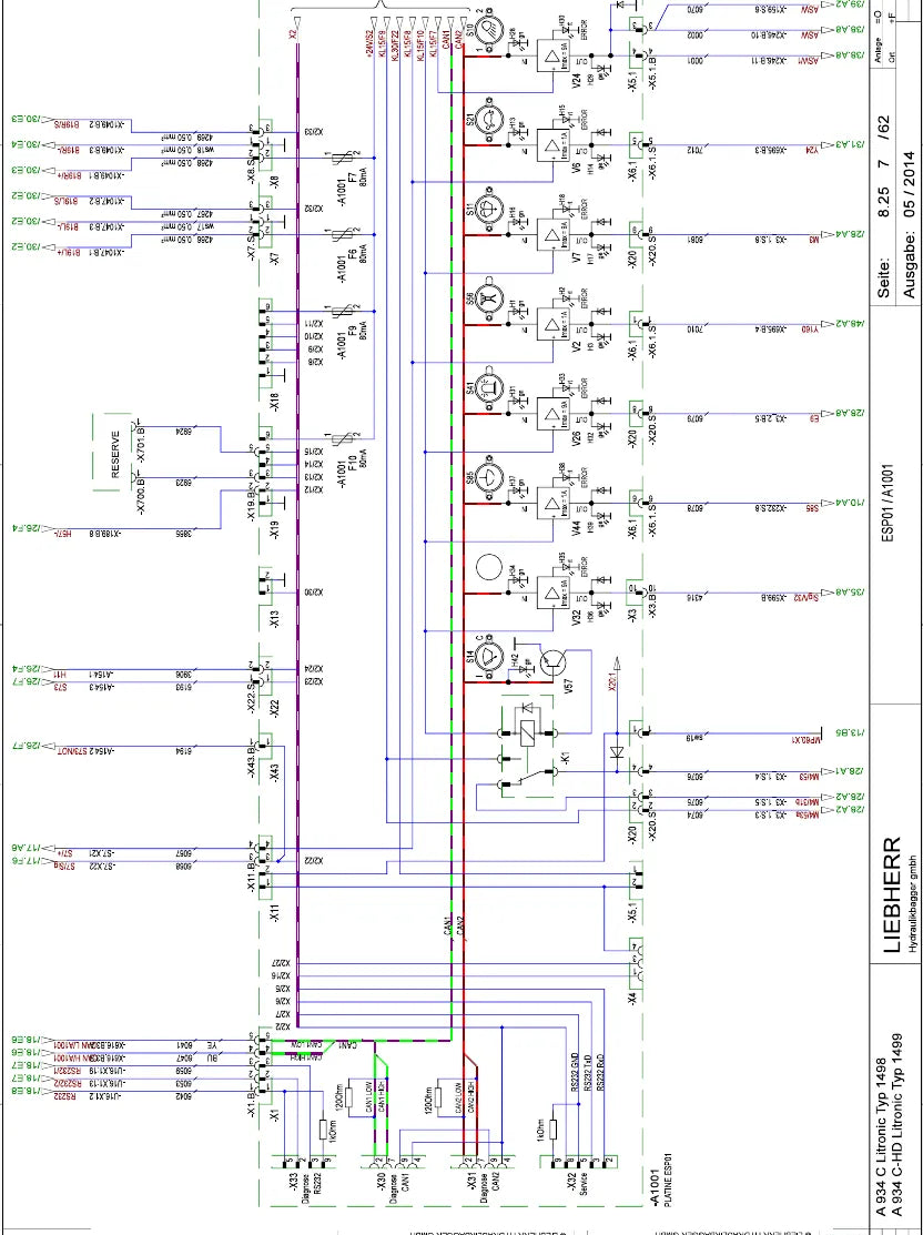 Manual de Serviço Liebherr A934C-R934C Litronic Escavadeira Hidráulica — segunda página interna do documento