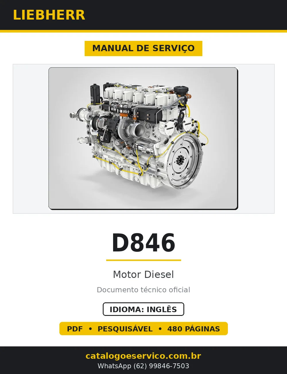 Manual de Serviço Liebherr D846 Motor Diesel — capa