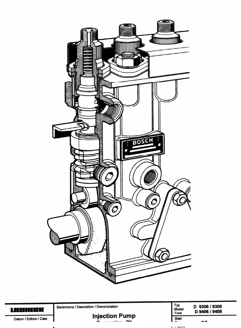 Manual de Serviço Liebherr D9406 D9408 Motor Diesel — segunda página interna do documento