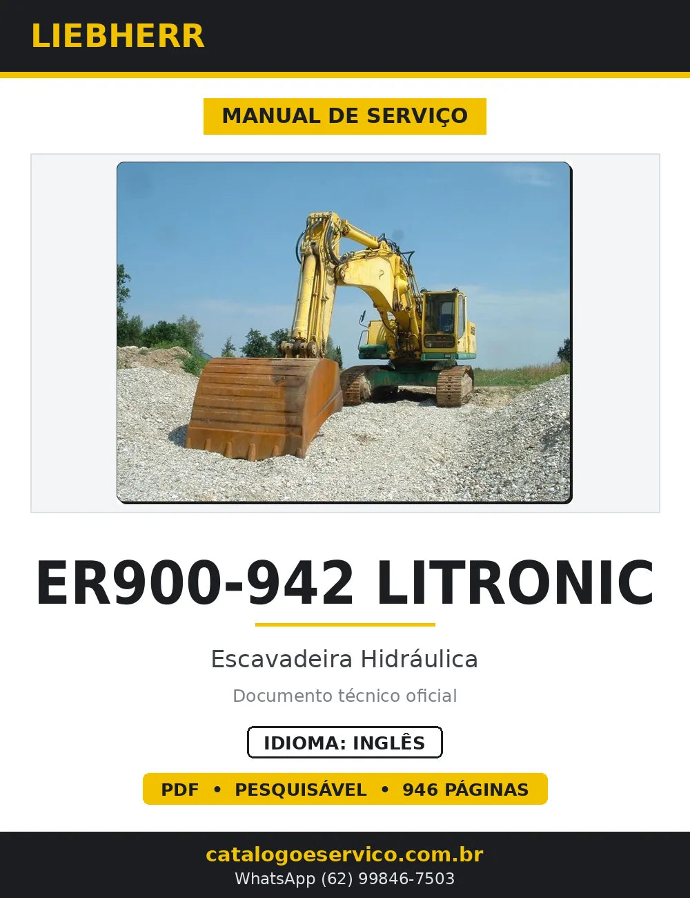 Manual de Serviço Liebherr ER900-942 Litronic Escavadeira Hidráulica — capa