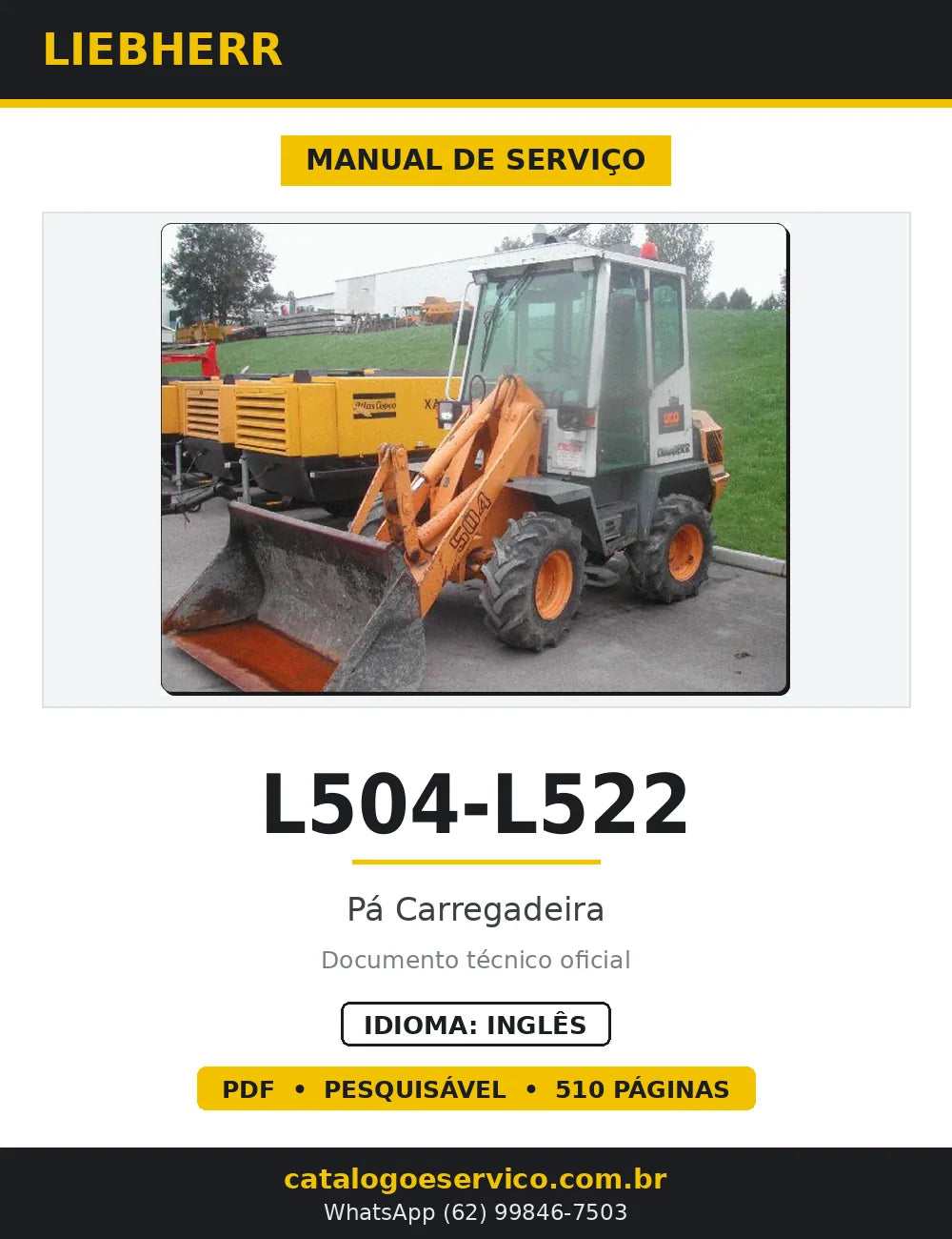 Manual de Serviço Liebherr L504-L522 Pá Carregadeira — capa