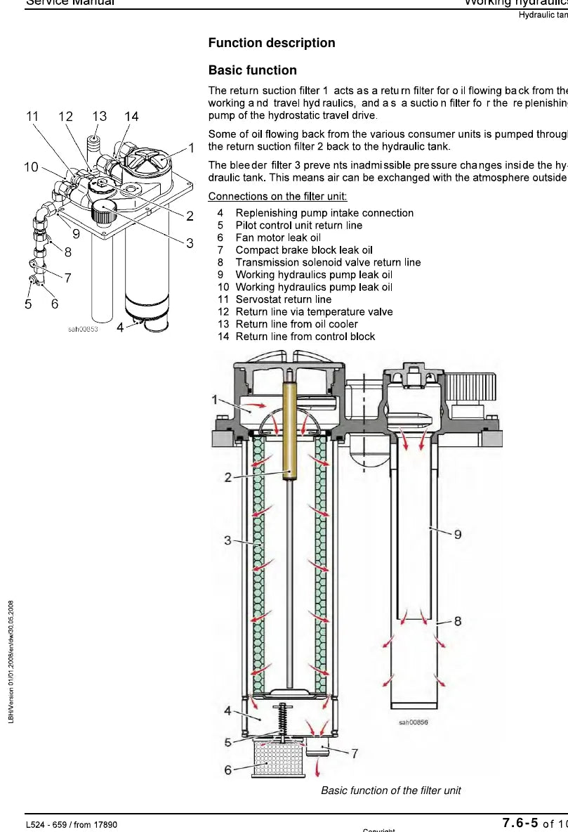 Manual de Serviço Liebherr L524 L542 2plus1 Pá Carregadeira — segunda página interna do documento