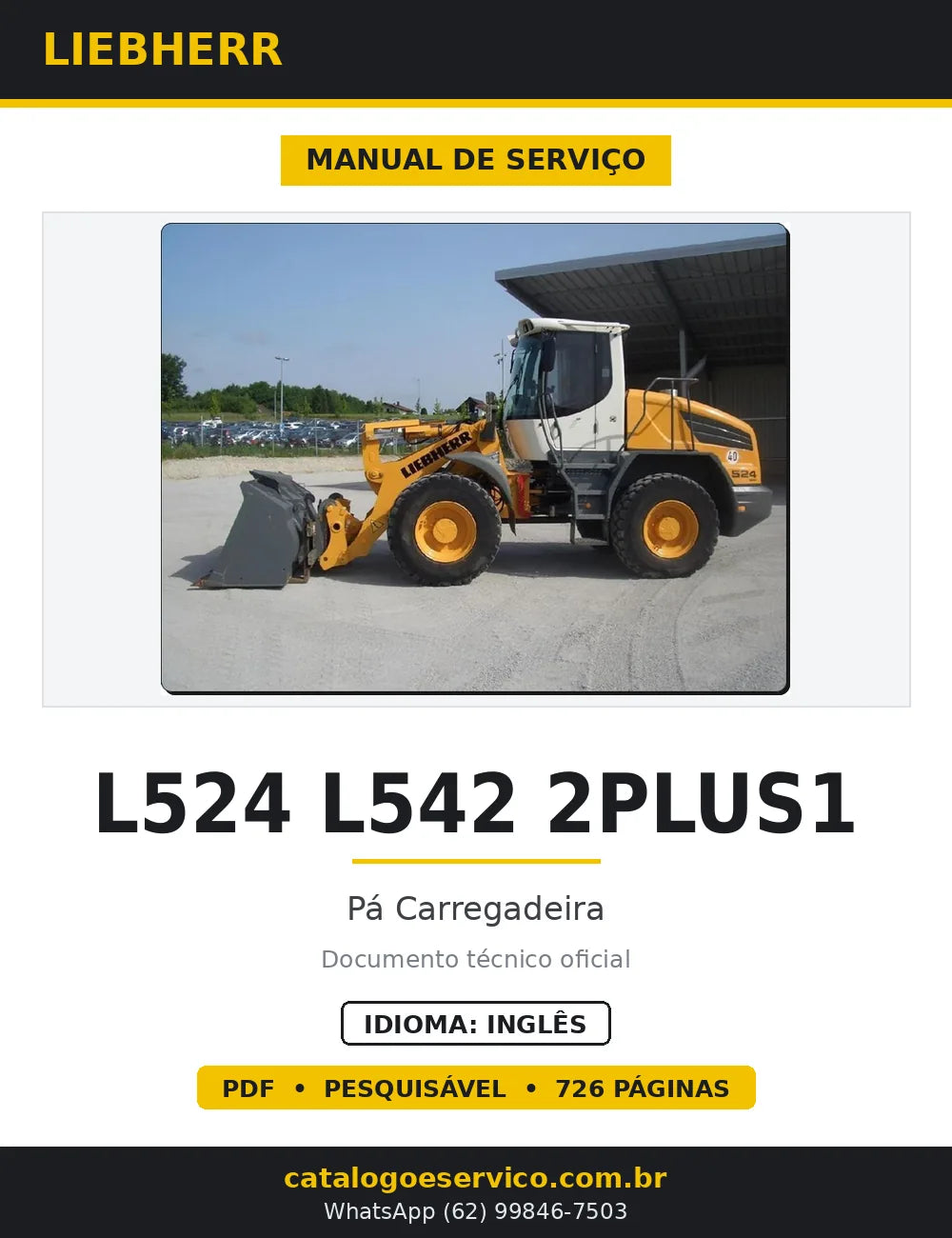 Manual de Serviço Liebherr L524 L542 2plus1 Pá Carregadeira — capa