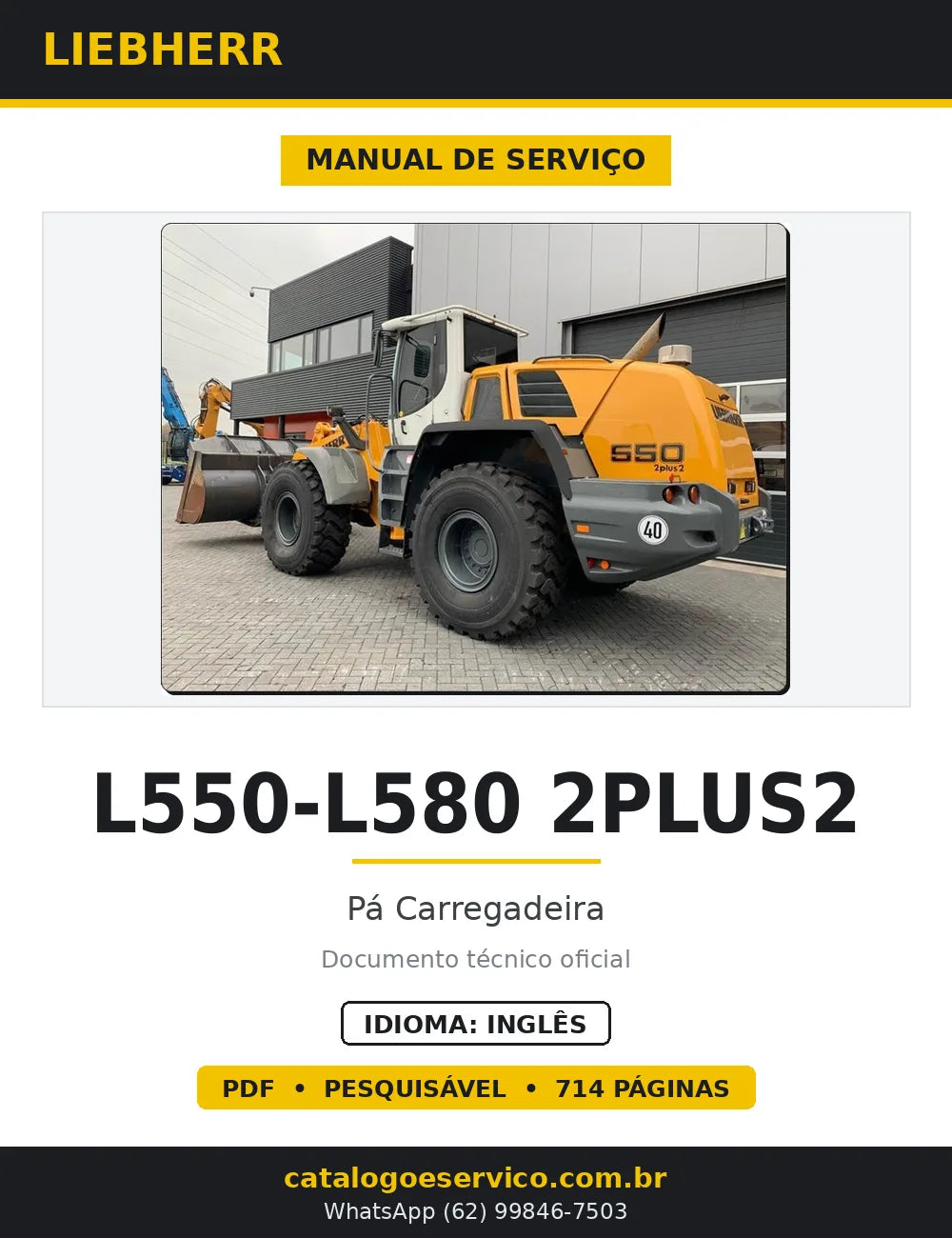 Manual de Serviço Liebherr L550-L580 2plus2 Pá Carregadeira — capa