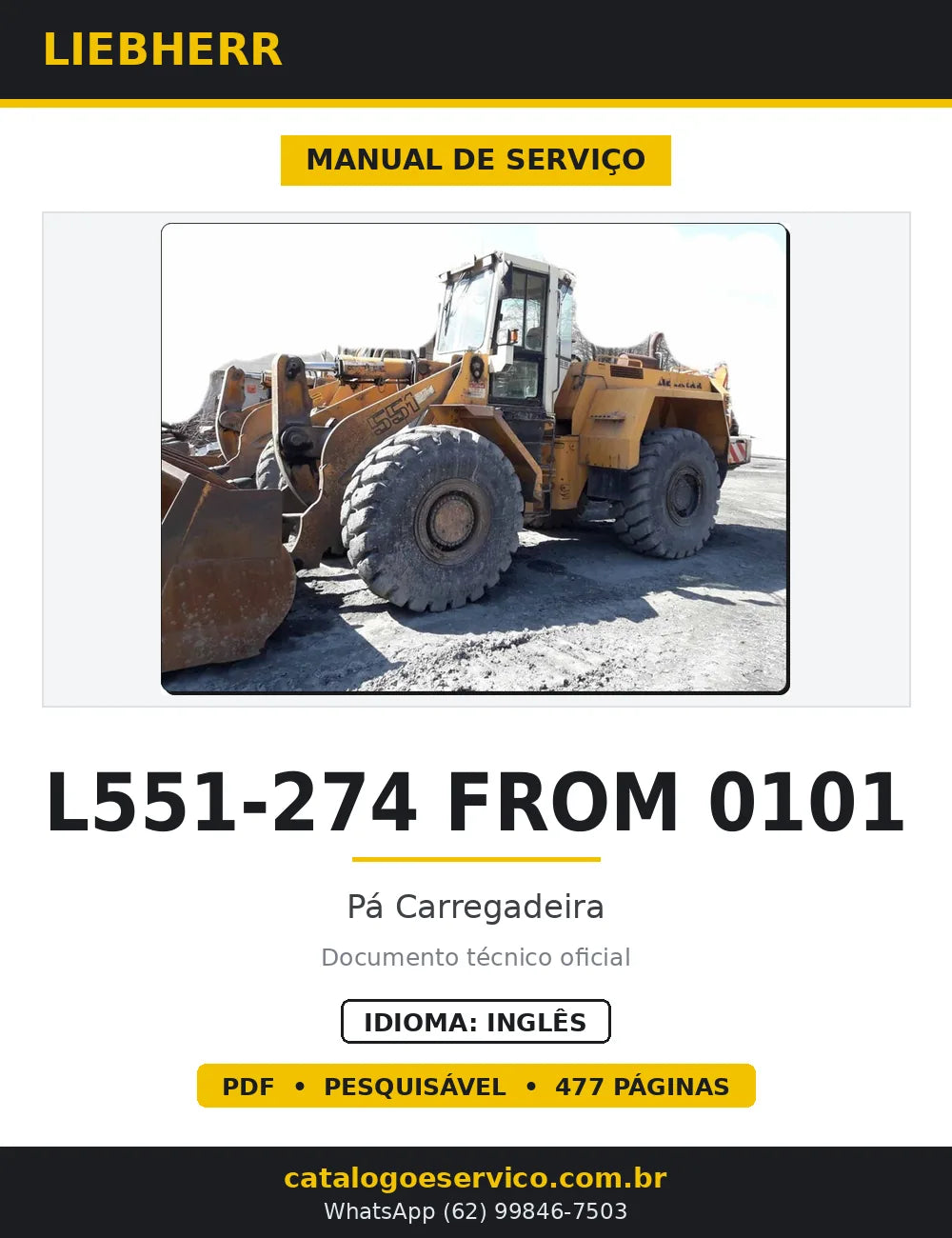 Manual de Serviço Liebherr L551-274 from 0101 Pá Carregadeira — capa