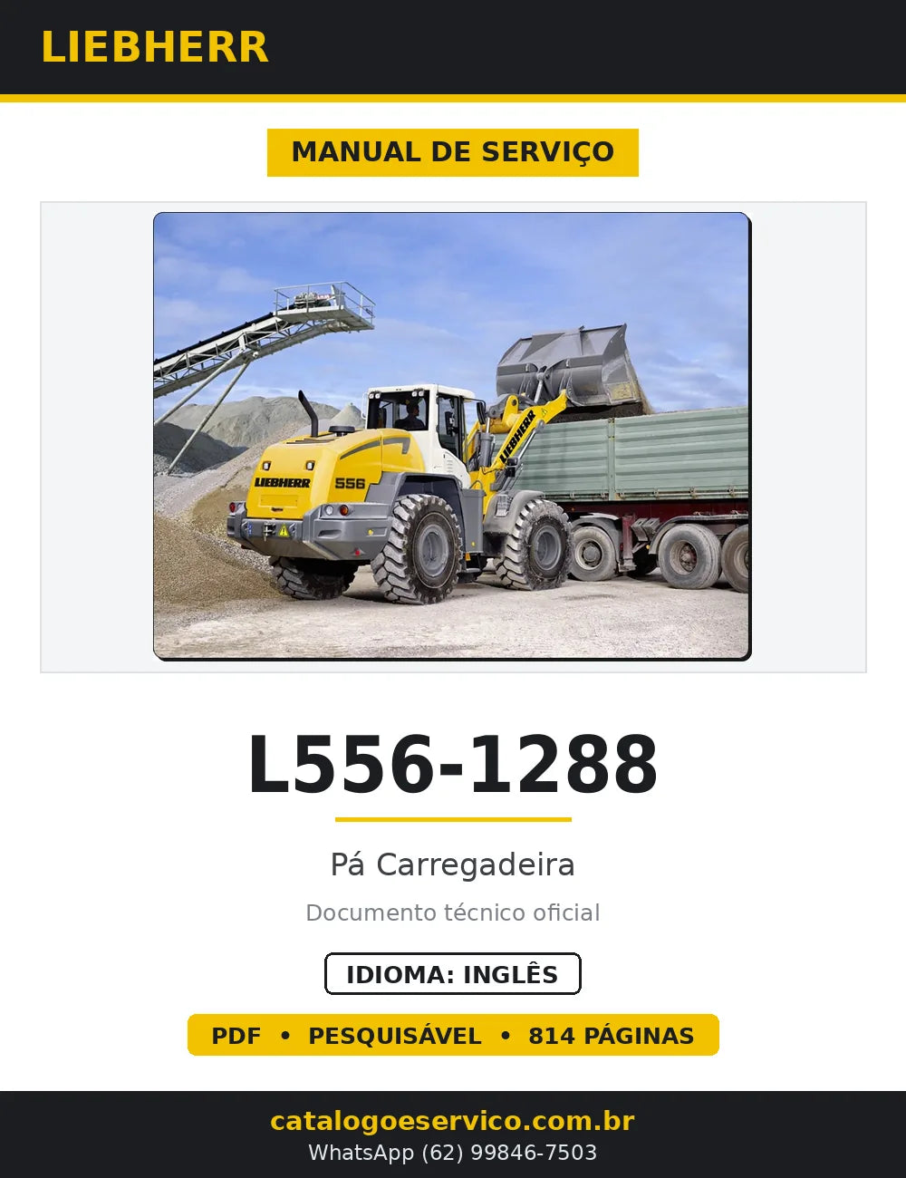 Manual de Serviço Liebherr L556-1288 Pá Carregadeira — capa
