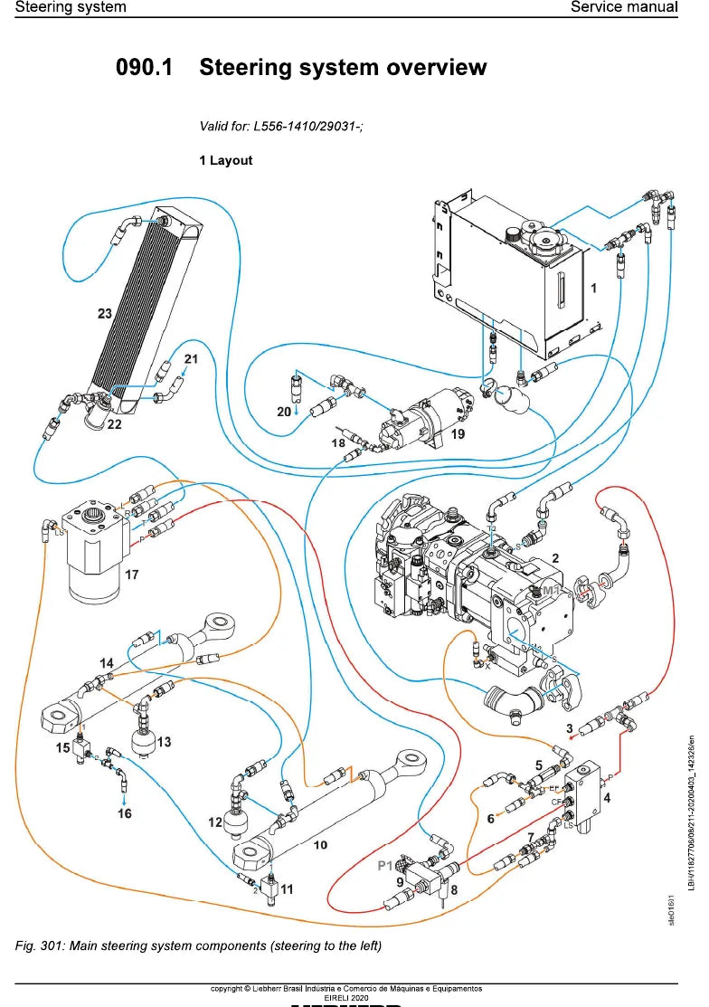 Manual de Serviço Liebherr L556-1410 Pá Carregadeira — segunda página interna do documento
