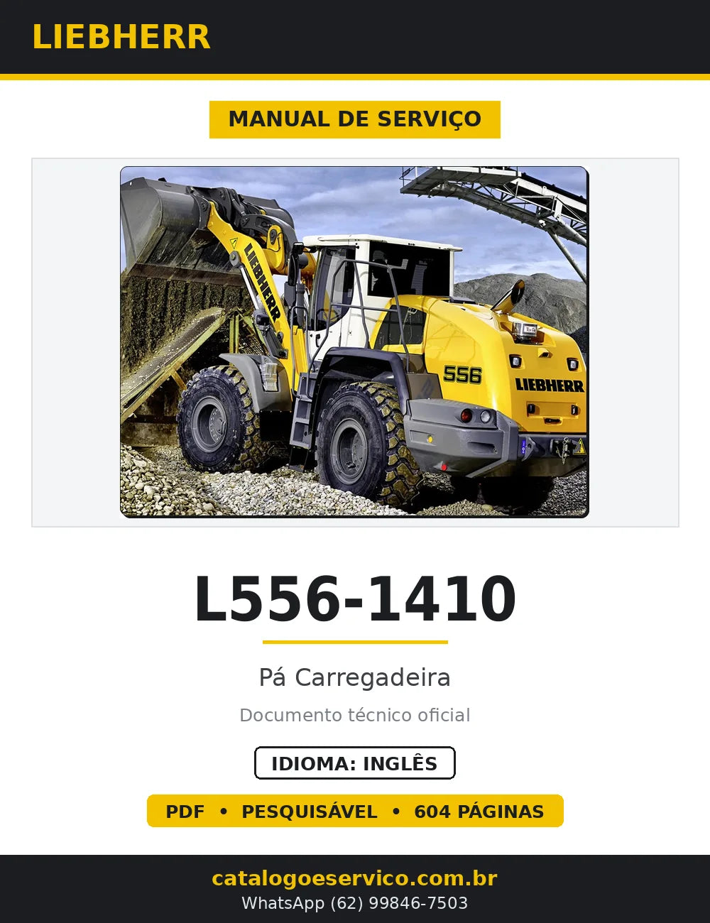 Manual de Serviço Liebherr L556-1410 Pá Carregadeira — capa