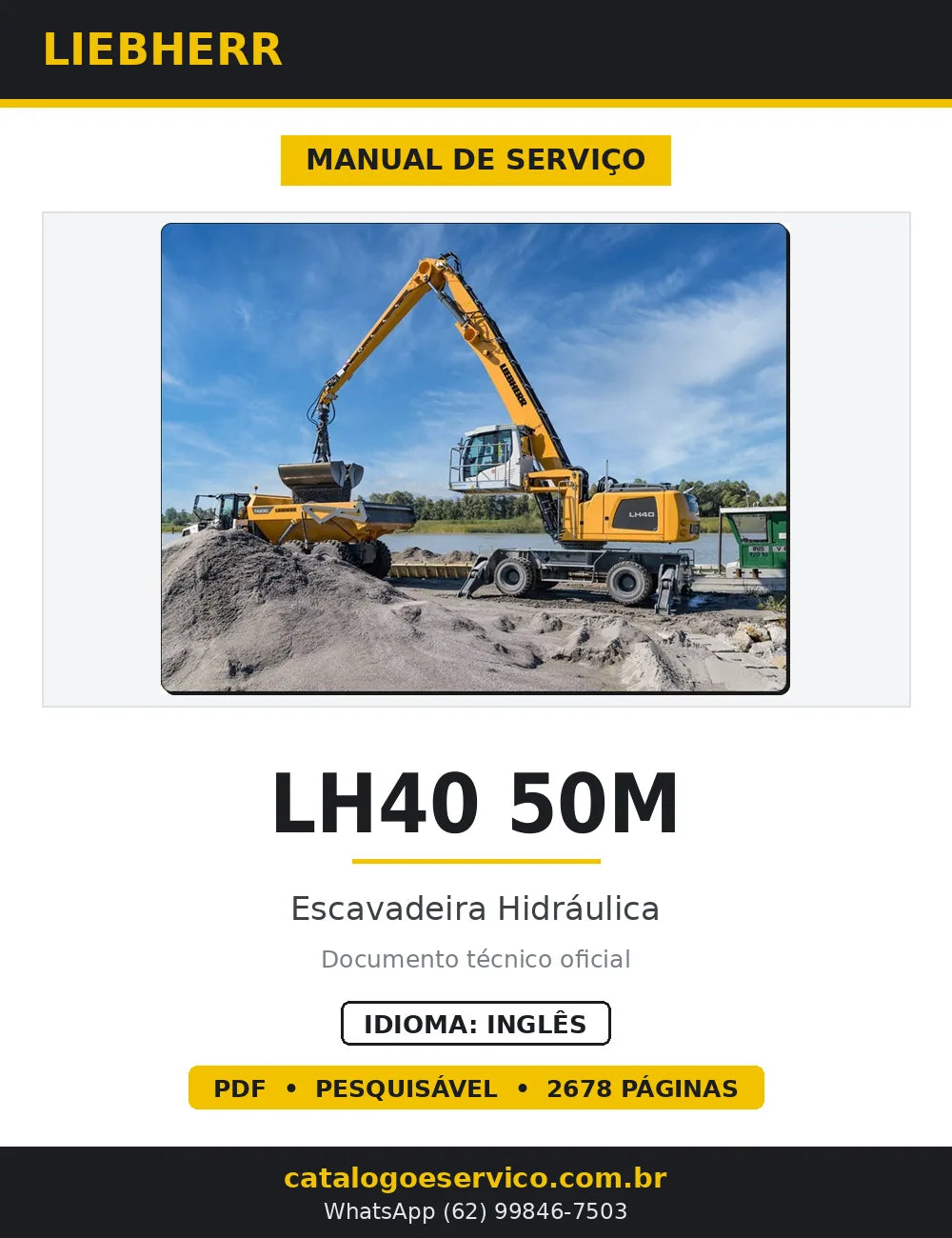 Manual de Serviço Liebherr LH40 50M Escavadeira Hidráulica — capa