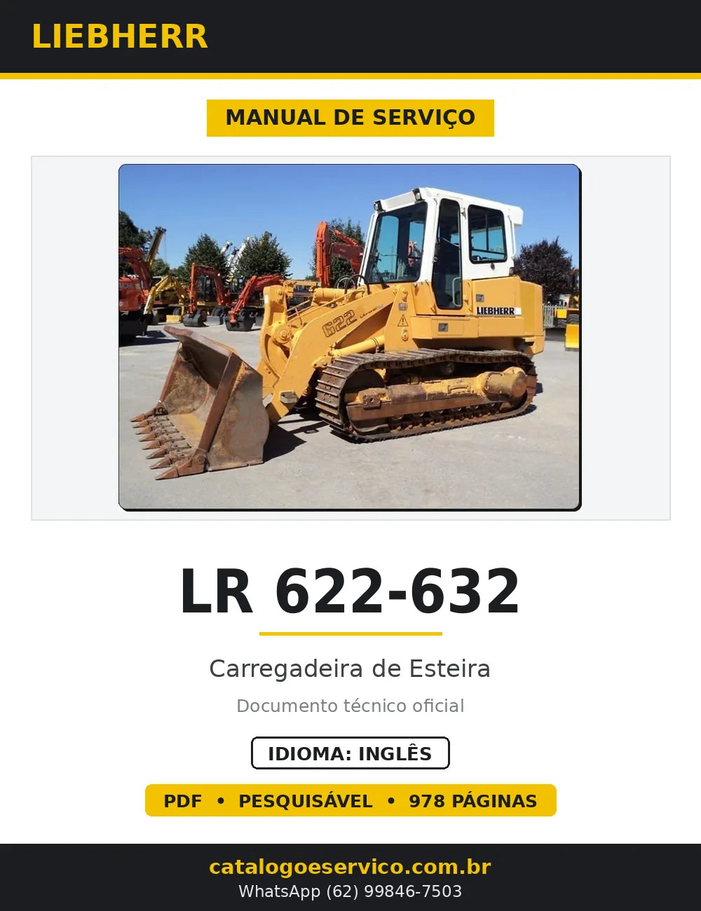 Manual de Serviço Liebherr LR 622-632 Carregadeira de Esteira — capa
