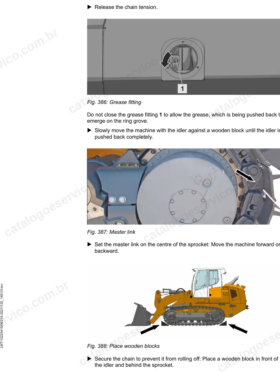 Graxeira do tensionador da esteira da LR 626