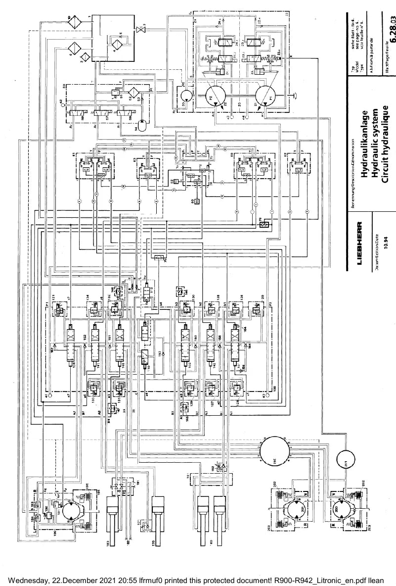 Manual de Serviço Liebherr R900-942 Escavadeira Hidráulica — segunda página interna do documento