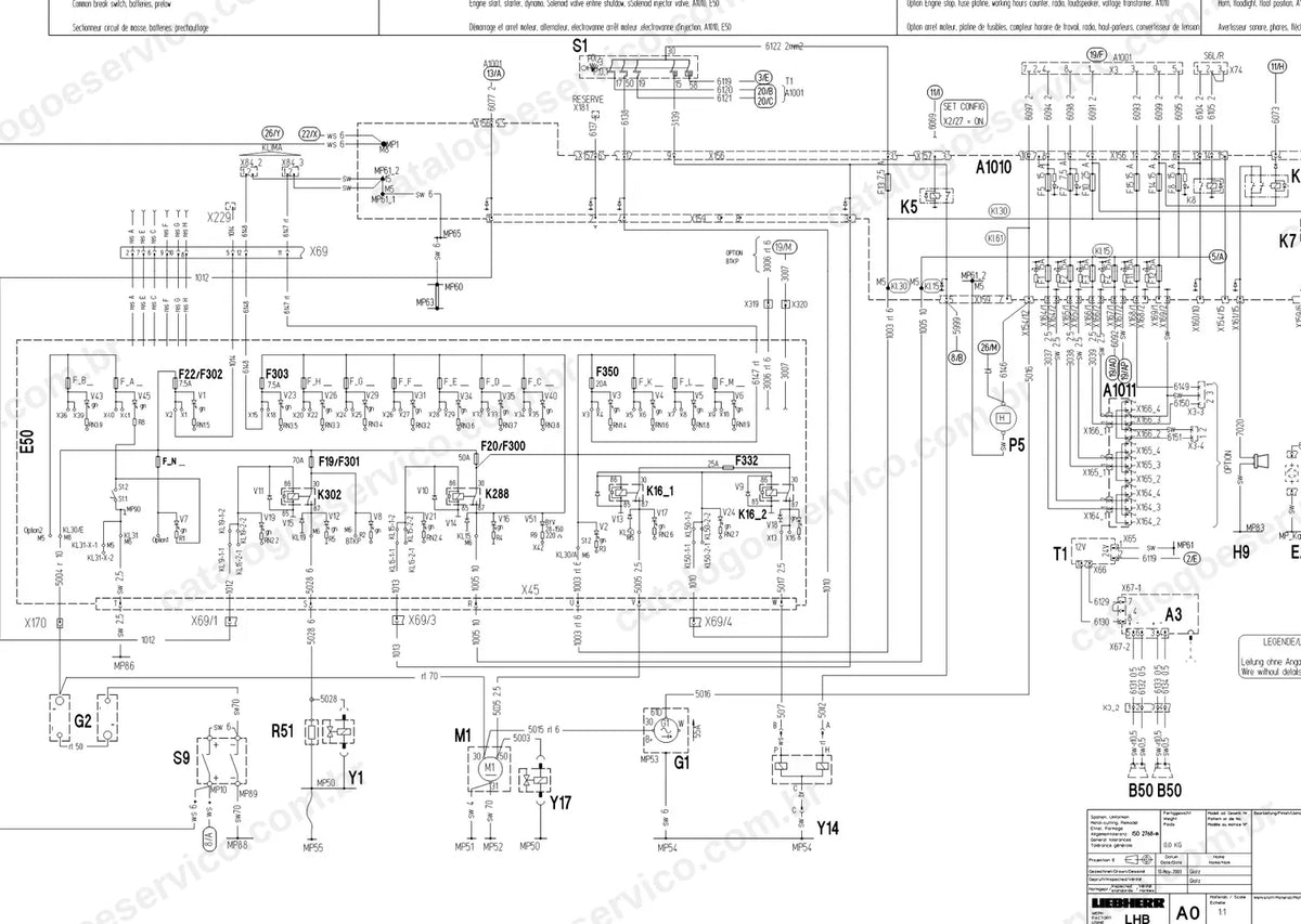 Esquema elétrico do equipamento básico da R 900 C e R 904 C