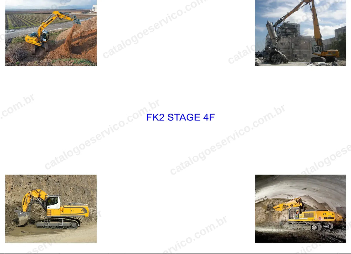 Esquema elétrico Stage 4F das escavadeiras R956-R980