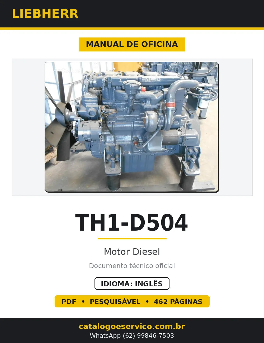 Manual de Oficina Liebherr TH1-D504 Motor Diesel — capa