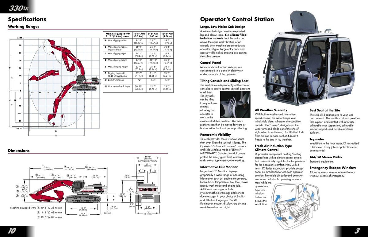 Manual de Serviço Link-Belt 330LX Escavadeira Hidráulica — página interna 4