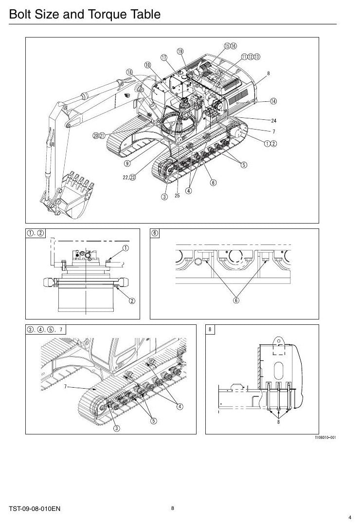 Manual de Serviço Link-Belt 460X2 Escavadeira Hidráulica — página interna 4