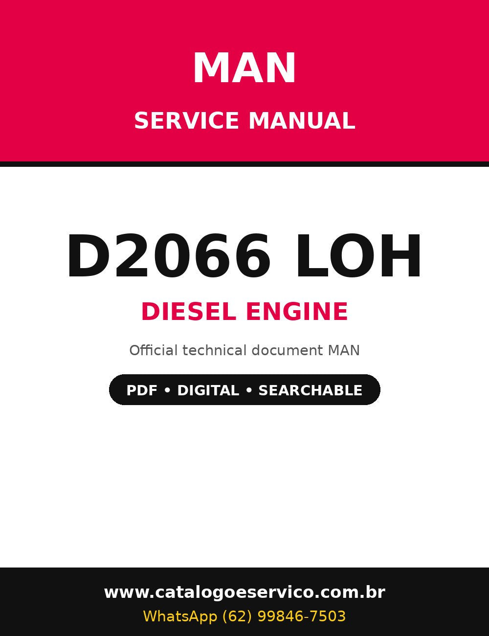 Manual de Serviço MAN D2066 LOH - Motor Diesel (Inglês)