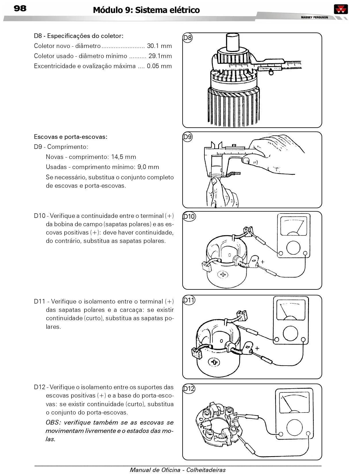 Manual de Serviço / Oficina Completo — Colheitadeira Massey Ferguson MF 32 Advanced — página interna