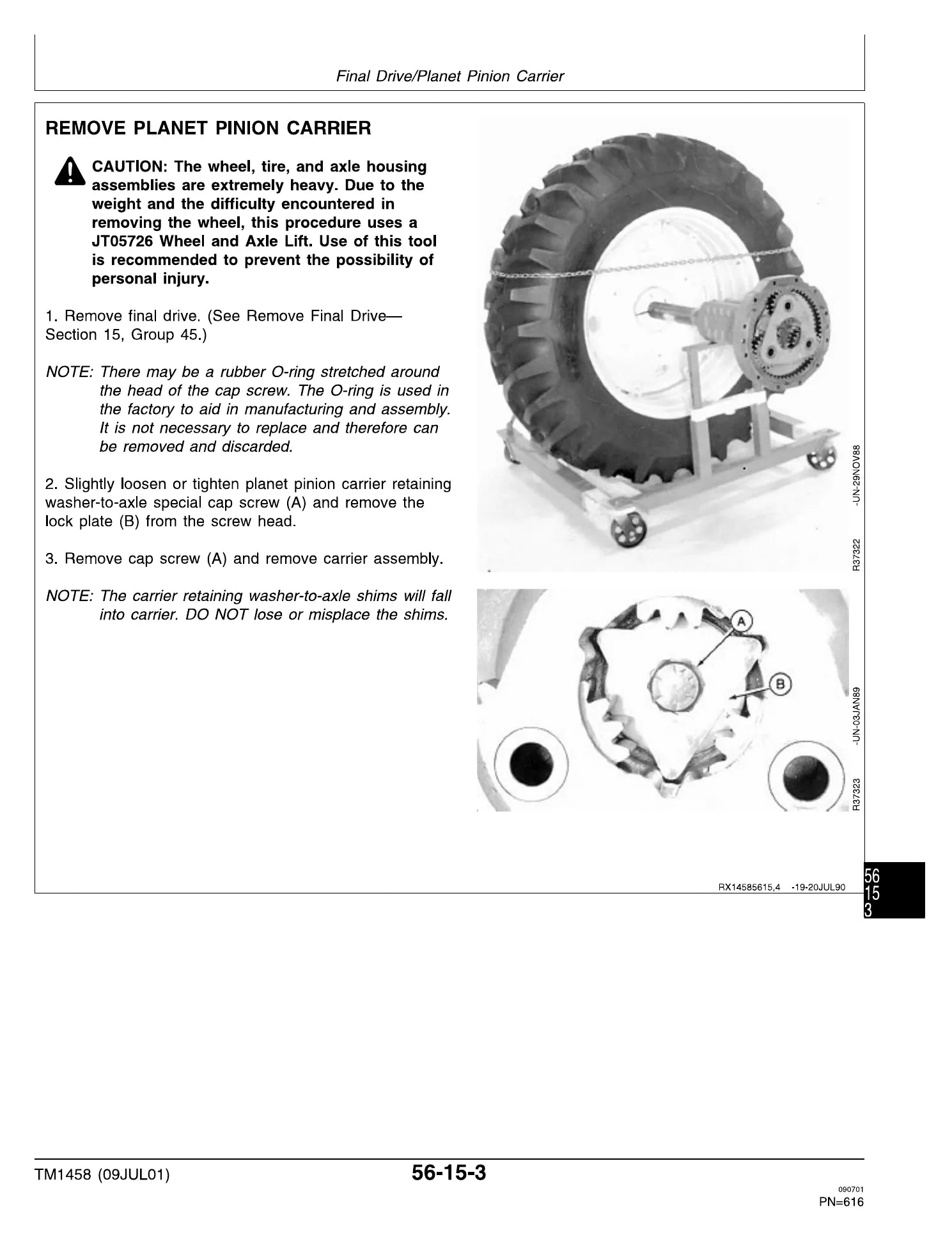 MANUAL DE SERVIÇO MECÂNICO JOHN DEERE - 4055, 4255, 4455 — diagrama técnico (detalhe)