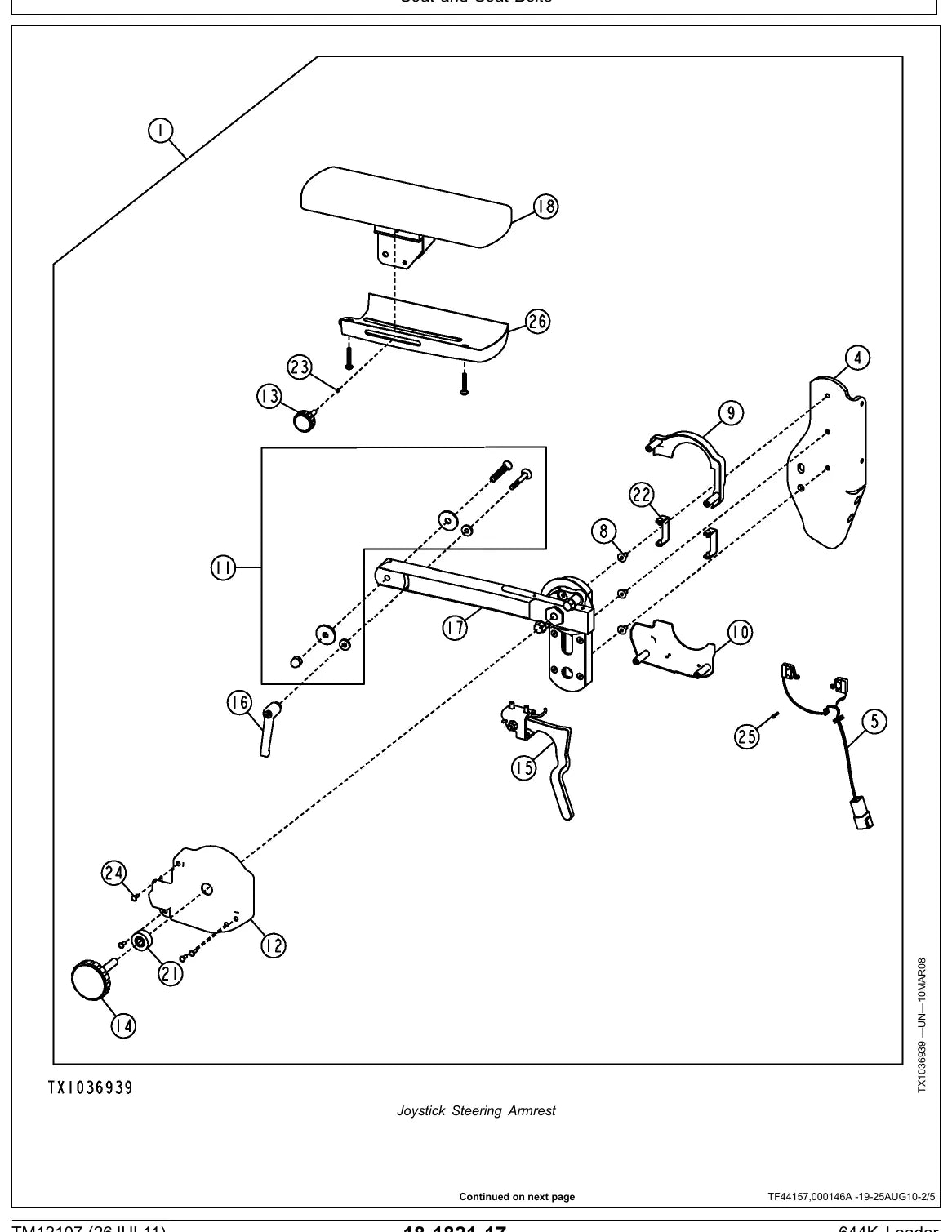 Manual de Serviço John Deere 644K 4WD — ilustração técnica 3