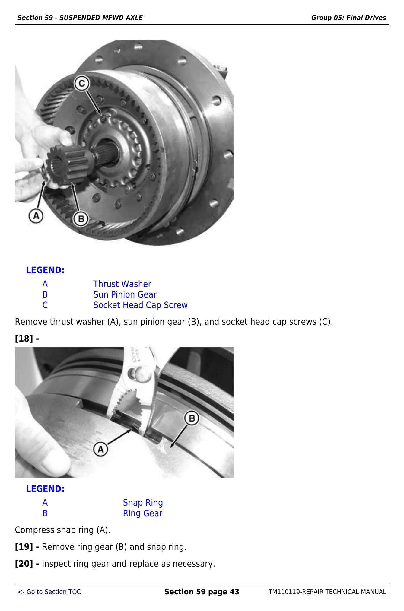 MANUAL DE SERVIÇO MECÂNICO JOHN DEERE - 7200R, 7215R, 7230R, 7260R — diagrama técnico