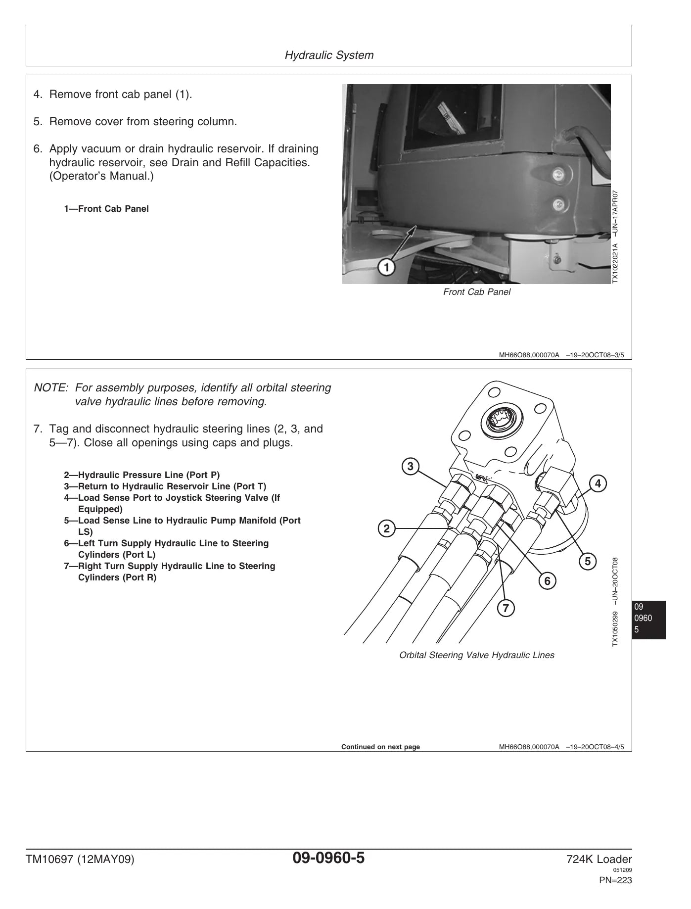 MANUAL DE SERVIÇO MECÂNICO JOHN DEERE - 724K - CARREGADEIRA — diagrama técnico (detalhe)
