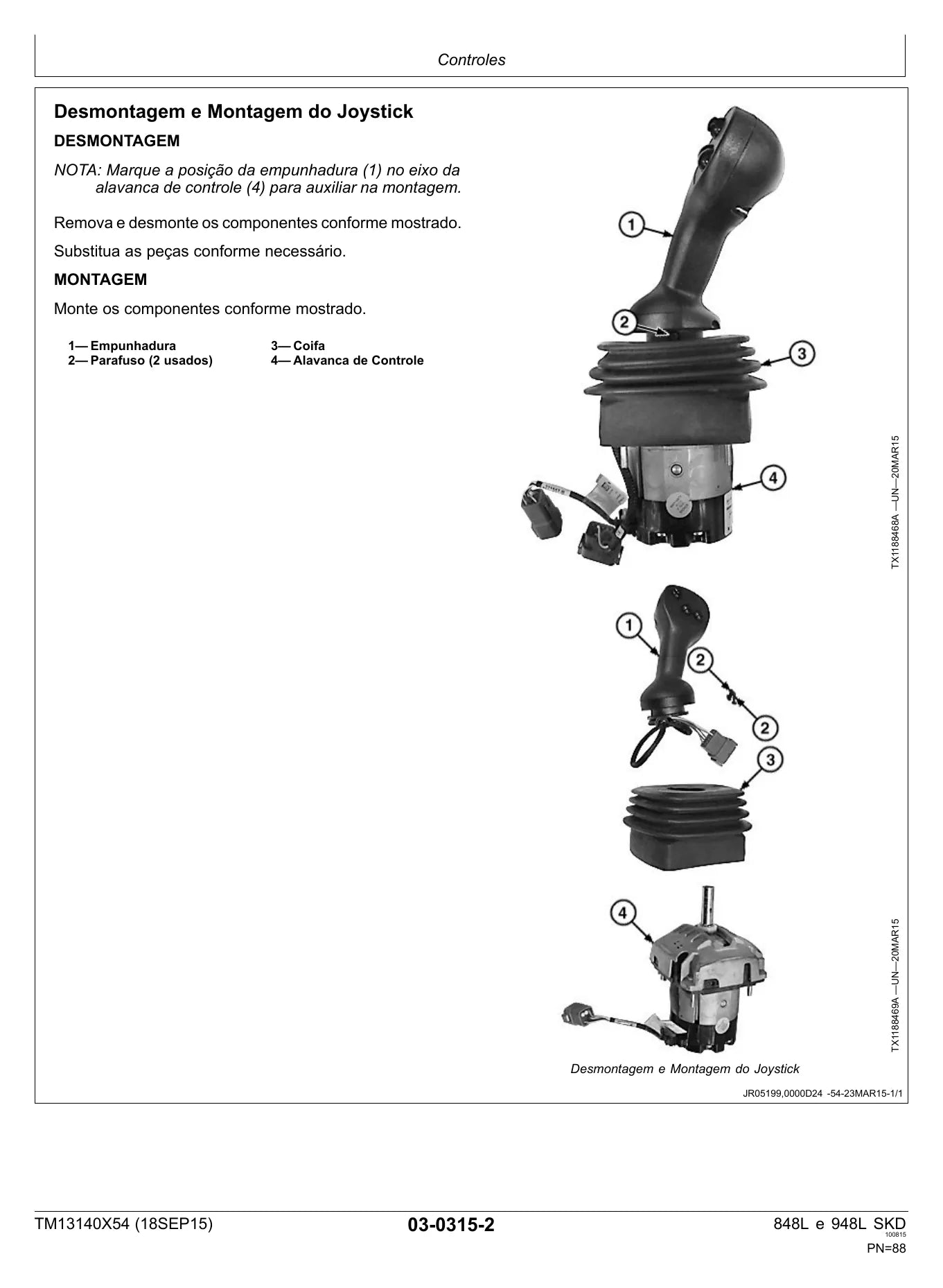 MANUAL DE SERVIÇO MECÂNICO JOHN DEERE - 848L, 948L - REBOCADORES — diagrama técnico (detalhe)