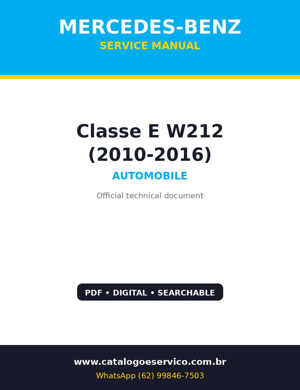 Manual de Serviço Mercedes-Benz Classe E W212 (2010-2016) — Mercedes Classe E W212: procedimentos WIS de fábrica