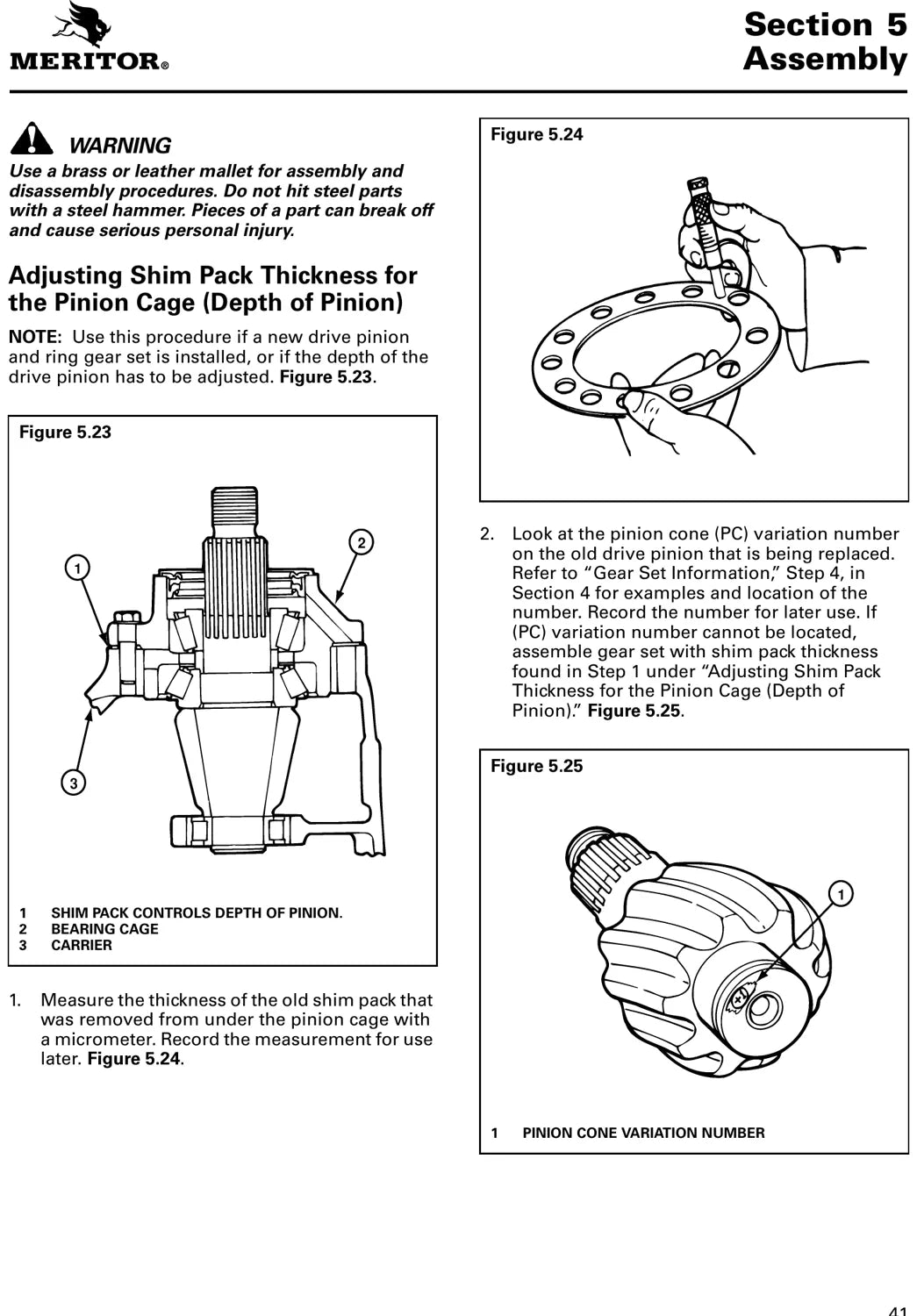 Manual de Serviço Meritor MM-5 Portadiferenciais de Simples Redução — A-150 a W-170 — página 2 do documento