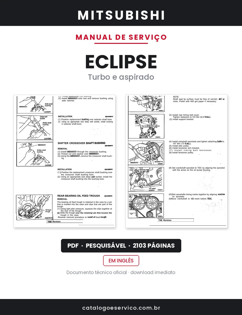 Manual de Serviço Mitsubishi Eclipse — capa