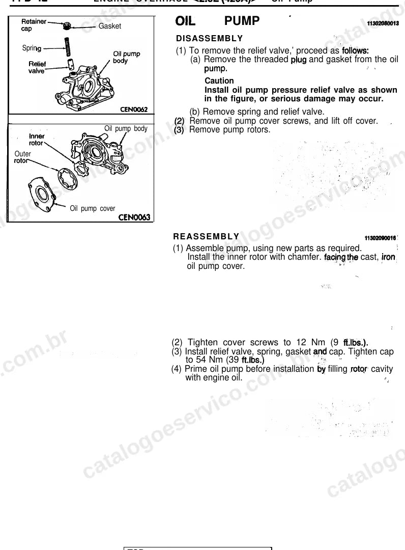 Página ilustrada do manual de serviço do motor 420A 2.0 16V DOHC — figura 2