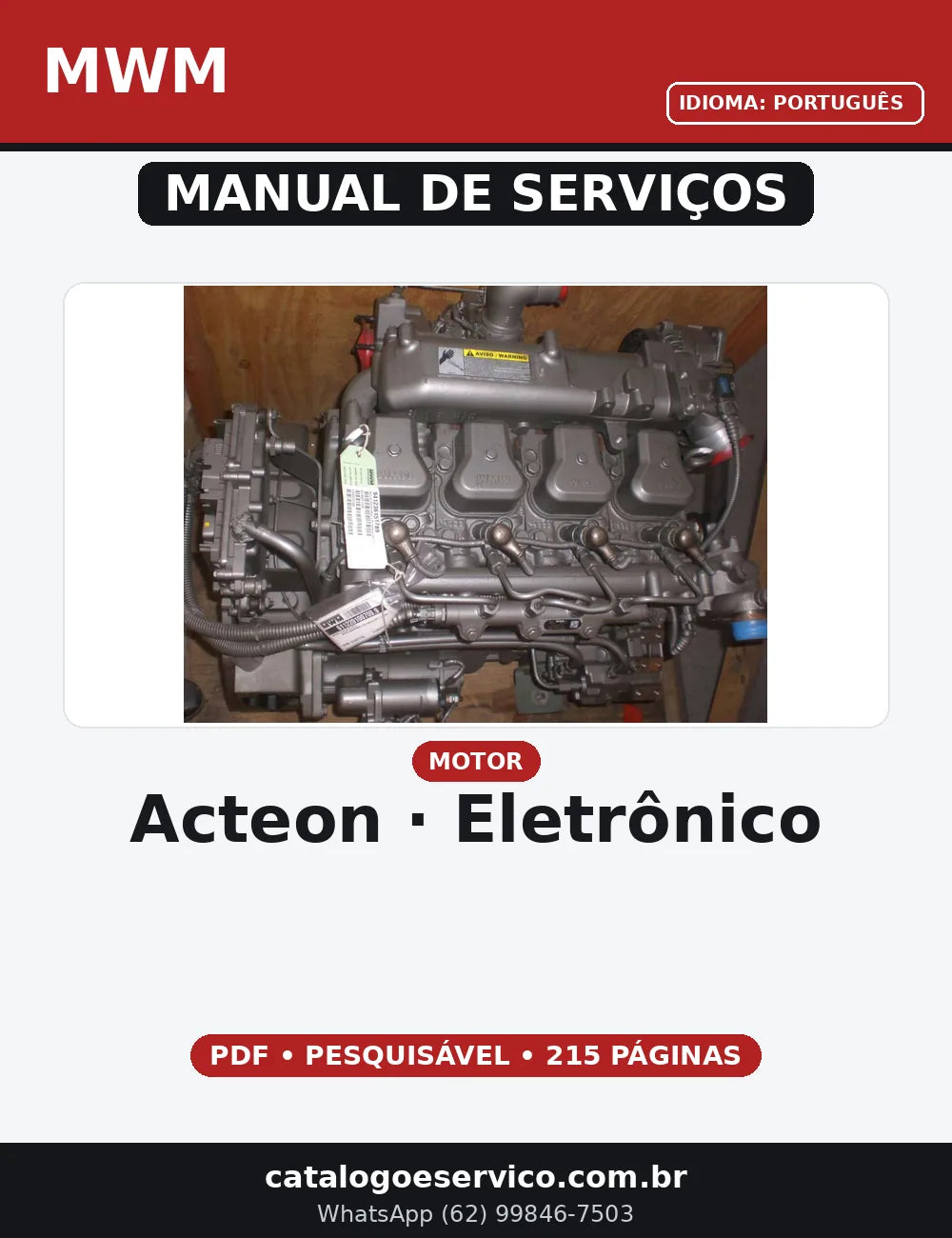 MANUAL DE SERVIÇO MOTOR ACTEON  ELETRONIC — capa do manual de serviço