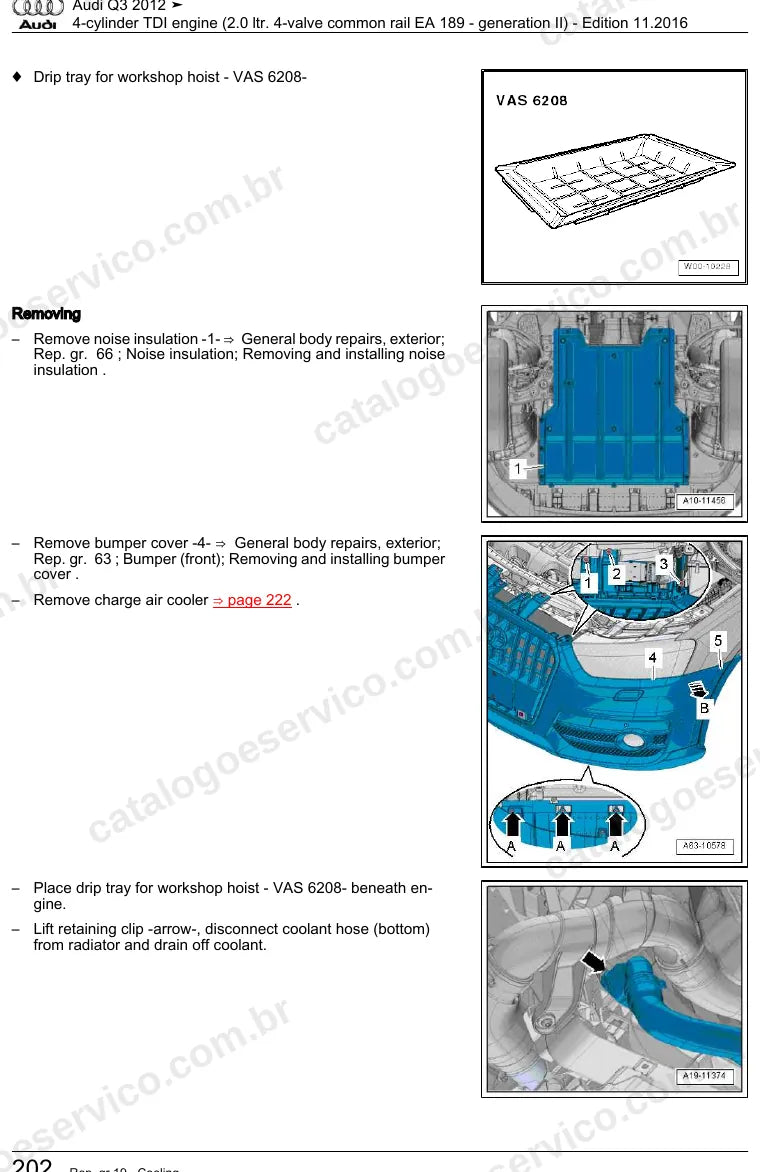 Página ilustrada do manual de serviço do motor 2.0 TDI EA189 (CFFA) — Audi Q3 — figura 4