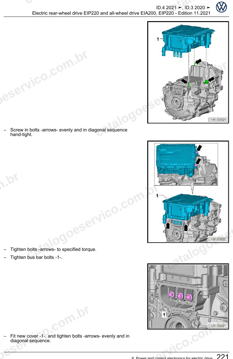 Página ilustrada do manual de serviço do motor Motores Elétricos EIP220 e EIA200 (EBJC) — ID.4 e ID.3 — figura 2