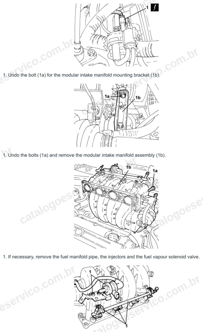 Página ilustrada do manual de serviço do motor Fiat Croma 1.8 — figura 2