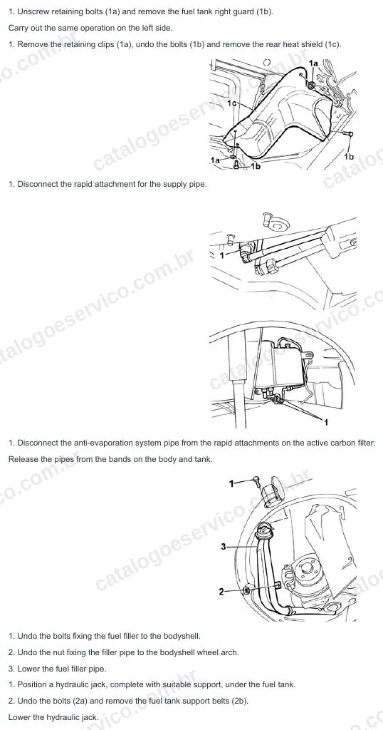 Página ilustrada do manual de serviço do motor Fiat Stilo 1.4 16V — figura 4