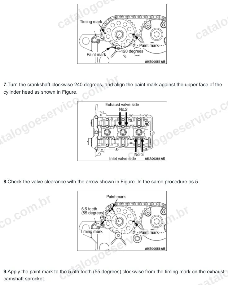Página ilustrada do manual de serviço do motor Mitsubishi 3A91 e 3A92 1.1 / 1.2 12V — figura 3