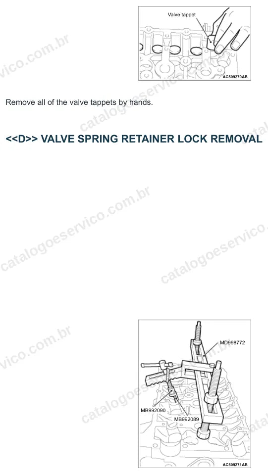 Página ilustrada do manual de serviço do motor Mitsubishi 4B12 2.4 16V — figura 2