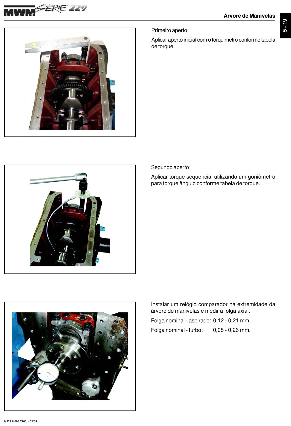 Detalhe de conjunto do Manual de Oficina MWM Série 229 com as referências de fábrica