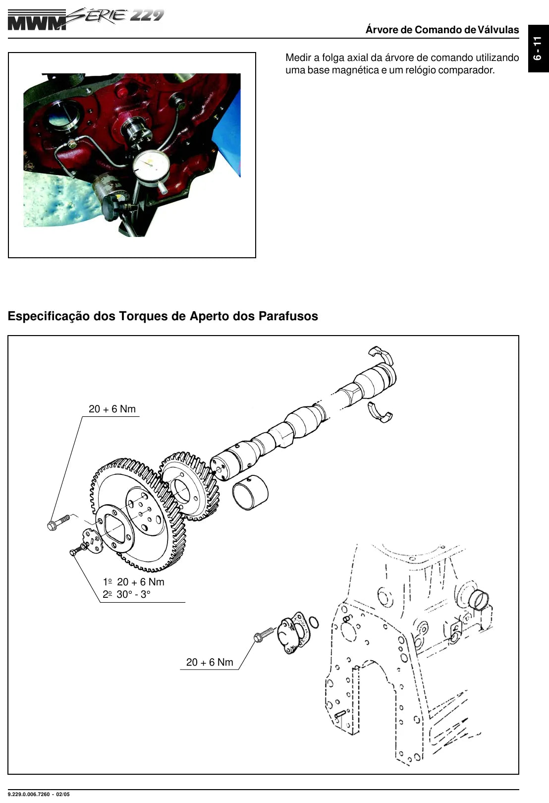 Página interna do Manual de Oficina MWM Série 229 — Motor diesel