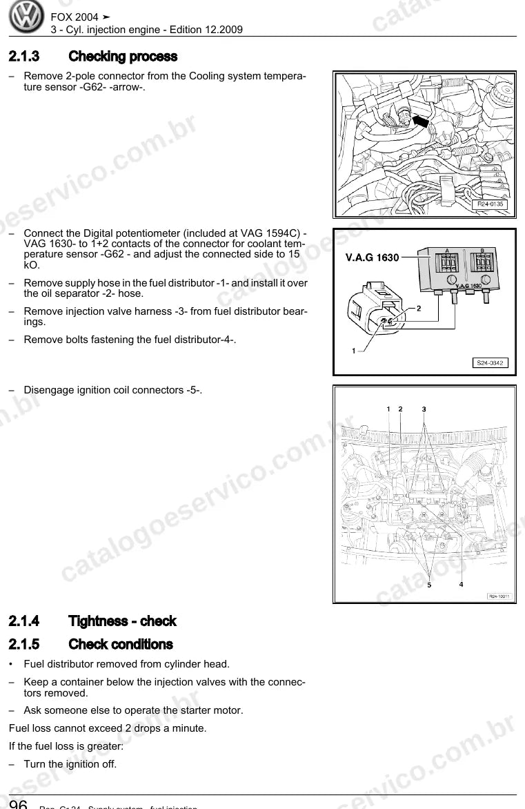 Página ilustrada do manual de serviço do motor 1.2 3 Cilindros (BMD) — Fox — figura 1